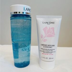 Bundle Lancôme Bi-Facil Eye Makeup Remover  4.2oz& Crème-Mousse Confort  1.7oz